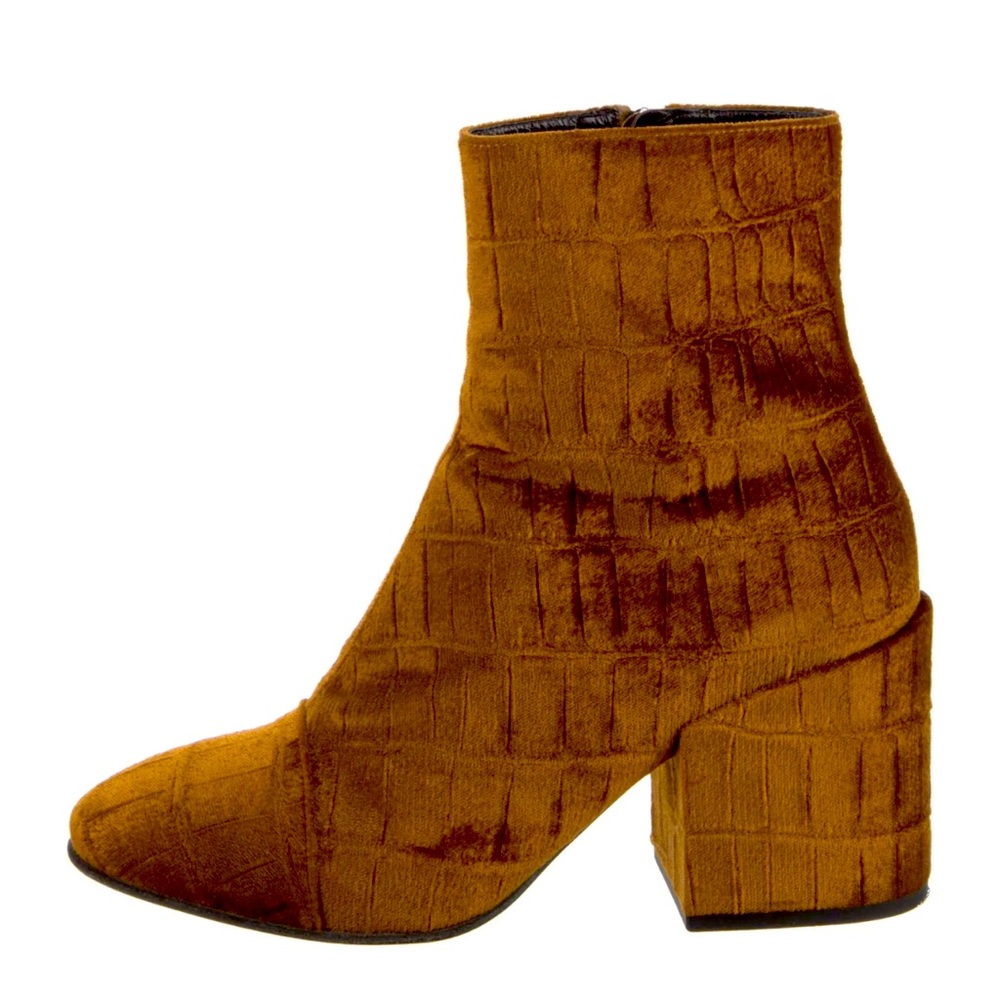 Dries Van Noten Velvet Animal print boots